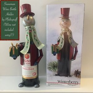 Snowman Wine Bottle Cover/Holder-Pfaltzgraff NIB